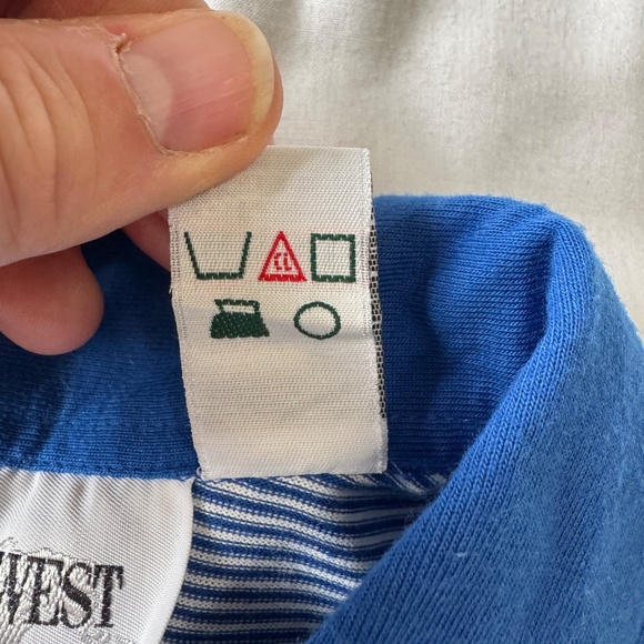 East West Women's Vintage Zipper Sleeveless Polo Shirt Blue Small Nautical Yacht - Picture 6 of 10